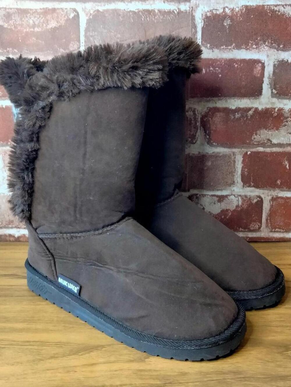 Muk Luks Womens Boots Size 6 Winter Shoes Brown